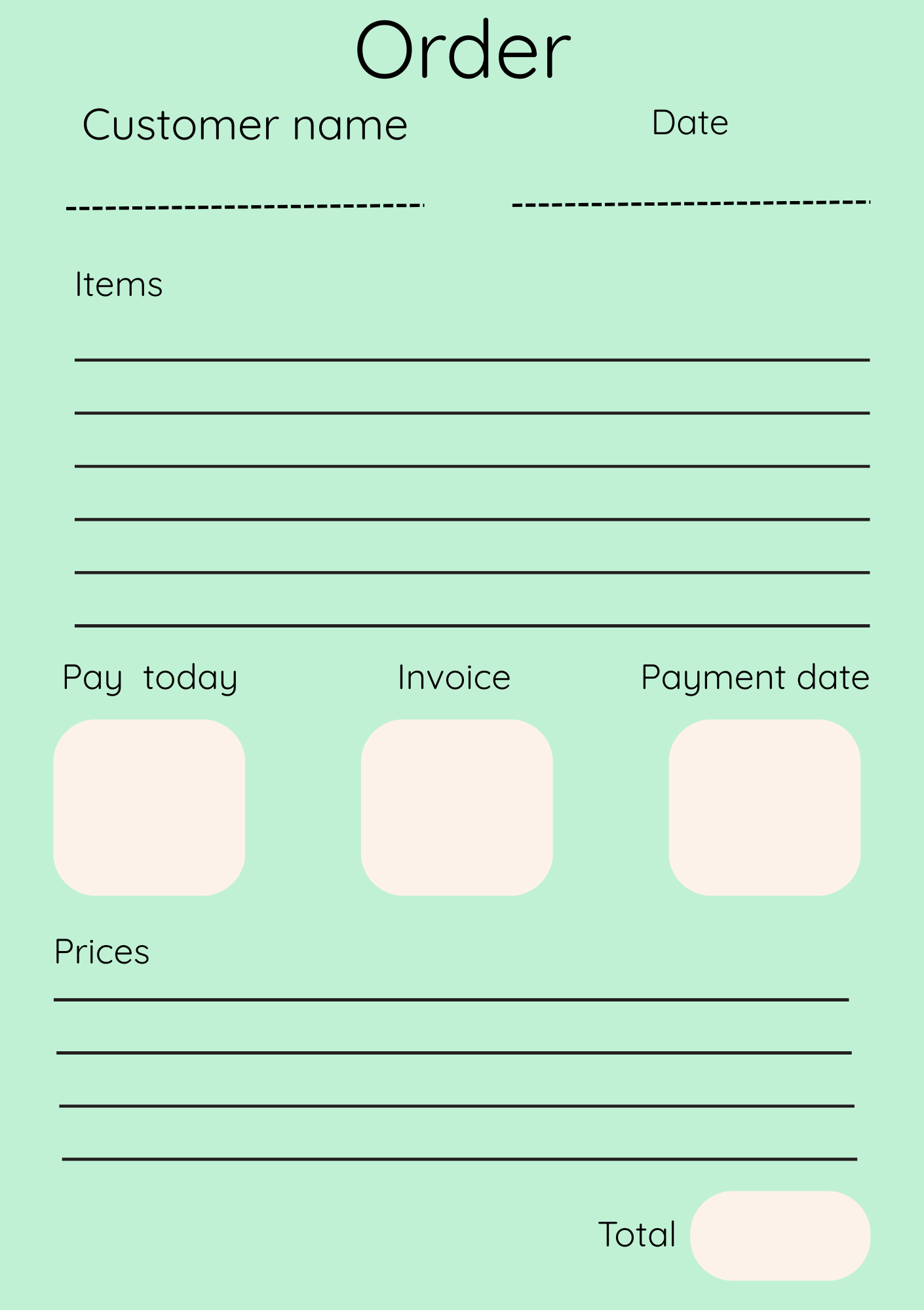 Order form (Digital)