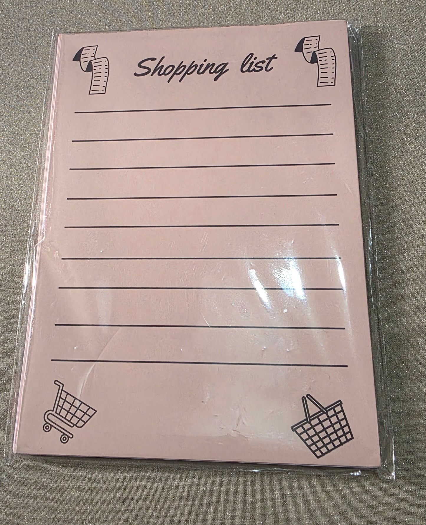 Lined shopping list