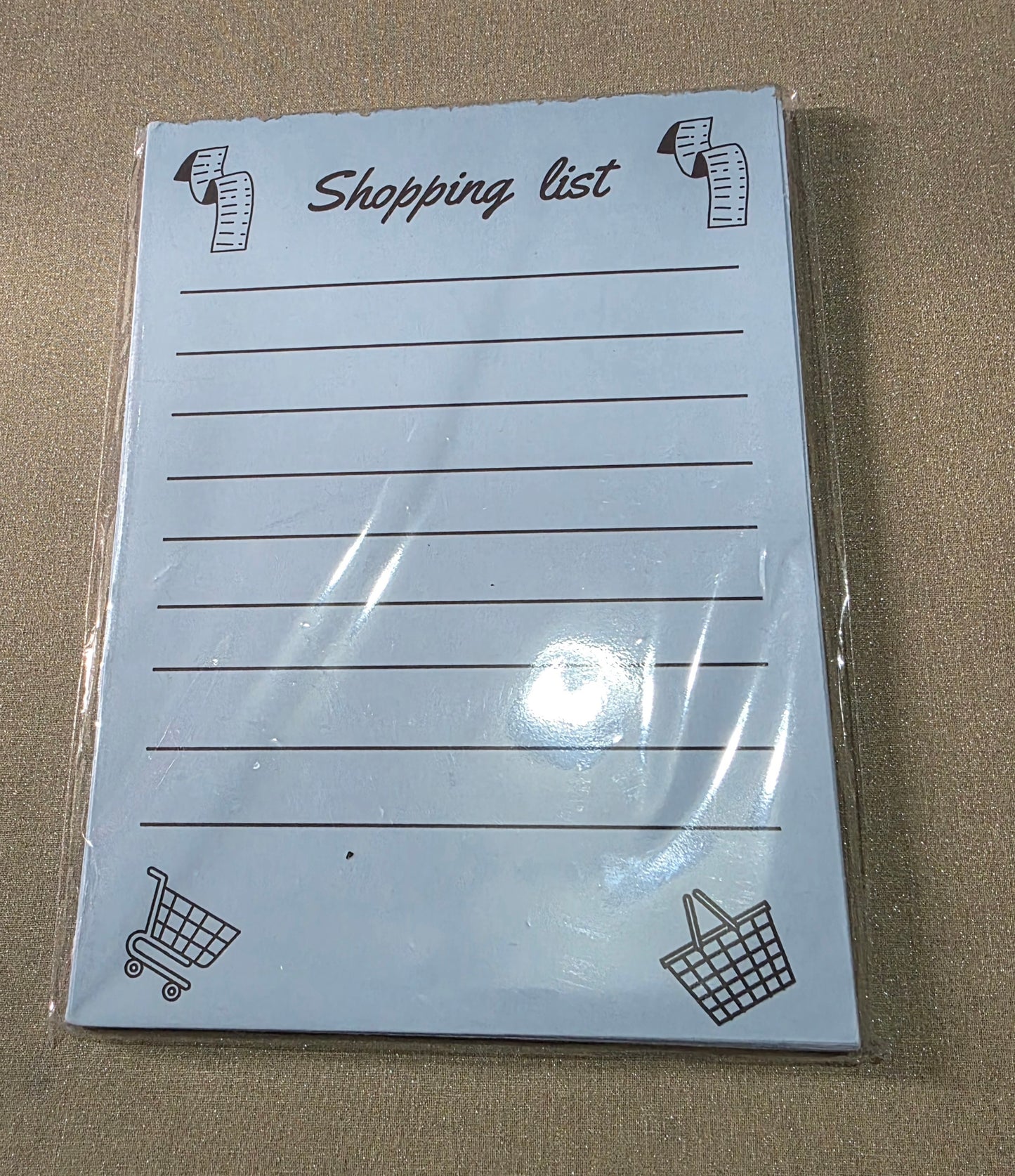 Lined shopping list