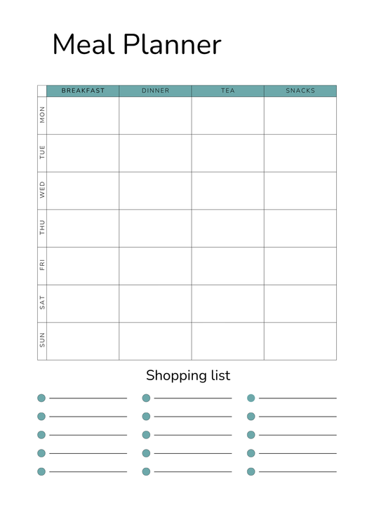 Meal Planner (Digital)