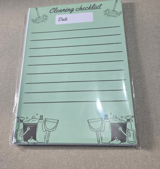 Cleaning checklist
