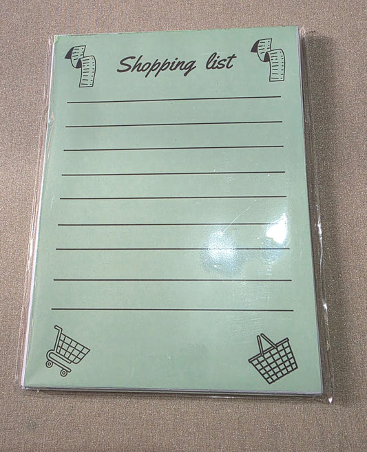 Lined shopping list
